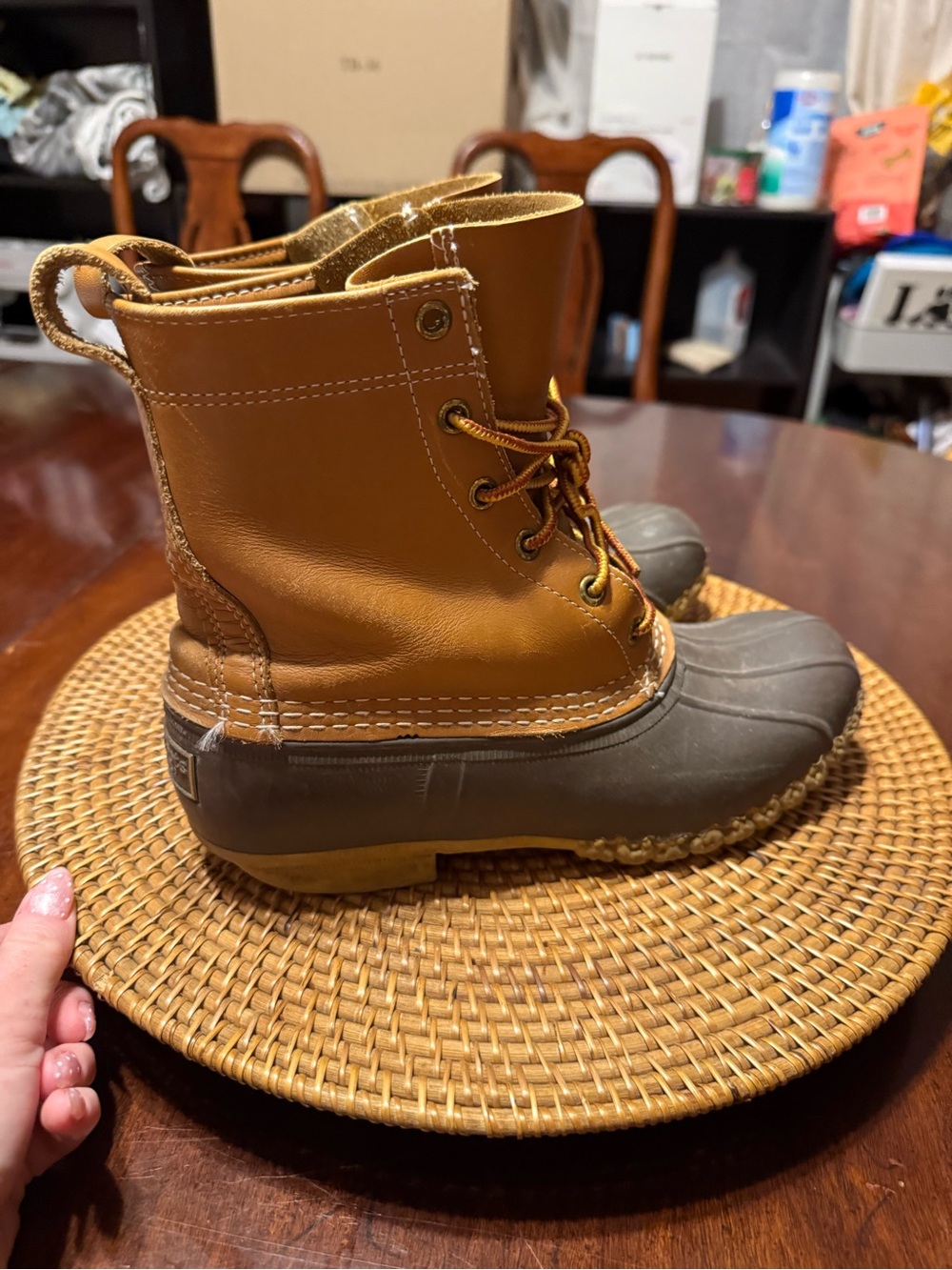L.L. Bean Brown and Dark Women’s Winter/Rain Boots Duck - Picture 2 of 11